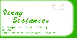virag stefanics business card