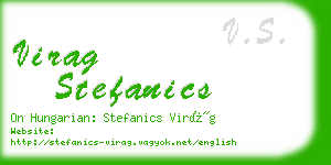 virag stefanics business card